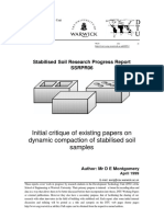 Initial Critique of Existing Papers On Dynamic Compaction of Stabilised Soil Samples