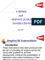 BWF Umpire & Service Judge Instructions - July 2017