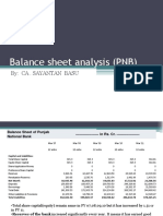 Balance Sheet Analysis (PNB) : By: Ca - Sayantan Basu