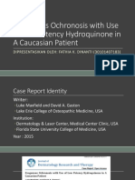 Exogenous Ochronosis With Use of Low Potency Hydroquinone in A Caucasian Patient