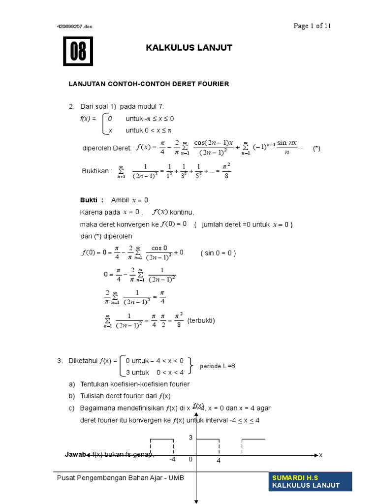 Kalkulus Lanjut Deret Fourier