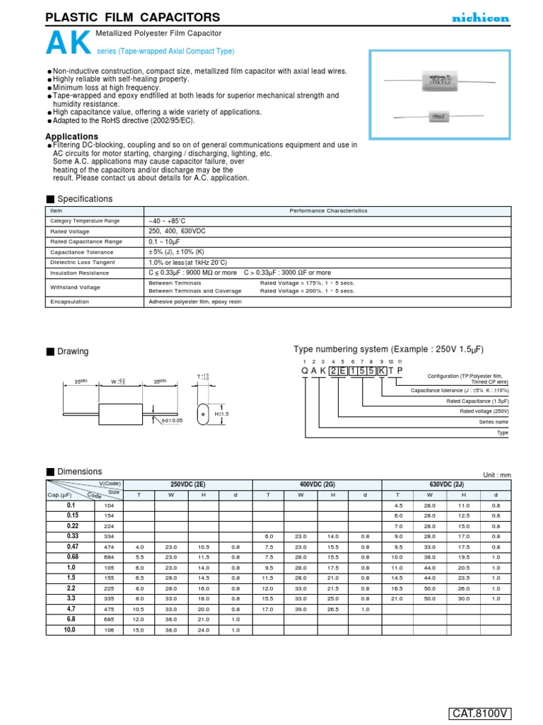 Datasheet Pdf Pdf Capacitor Electricity
