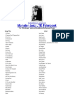 Monster Jazz LTD Table of Contents