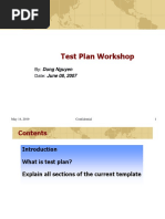 Test Plan Workshop