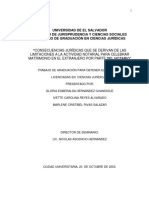 Consecuencias Jurídicas Que Se Derivan de Las Limitaciones A La Actividad Notarial para Celebrar Matrimonio en El Extranjero Por Parte Del Notario