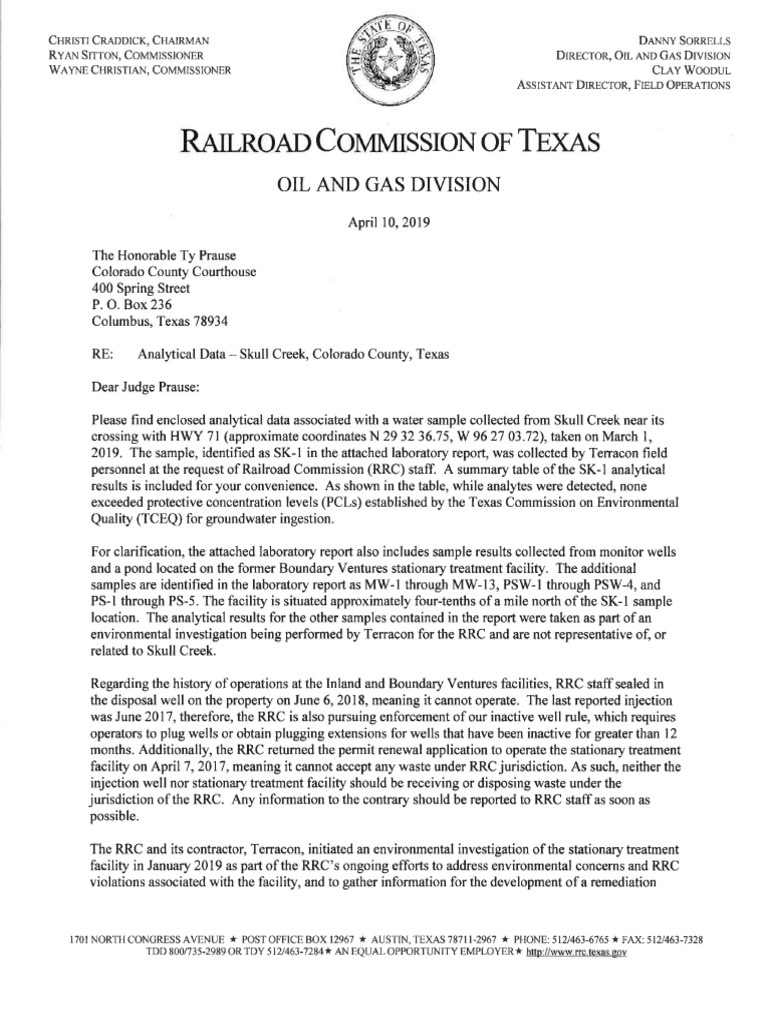 RRC Water Samples 1 | PDF