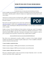 Resolvendo Exercícios de Fusos Horários