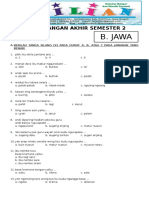 Soal UAS Bahasa Jawa Kelas 1 SD Semester 2 Dan Kunci Jawaban