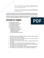 Should en Inglés