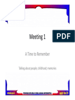 Meeting 1: A Time To Remember