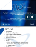 Fluent Modelling of Combustion in A Ducted Rocket