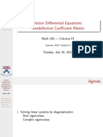 Vector Differential Equations: Nondefective Coefficient Matrix