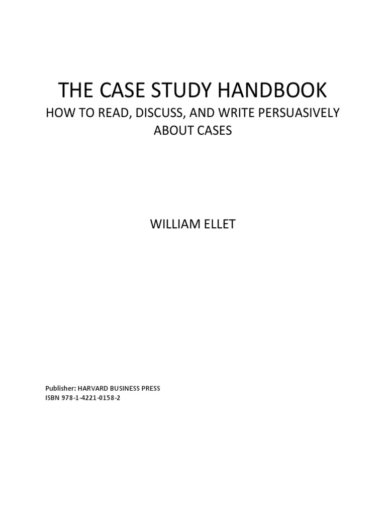 case study handbook by william ellet