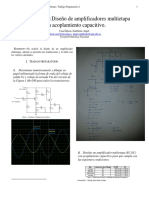 Diseño amplificador multietapa acoplamiento capacitivo