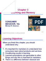 Learning and Memory: Consumer Behavior, 10E