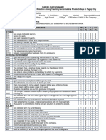 Survey Questionnaire On Job Satisfaction