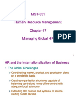 MGT-351 Human Resource Management Chapter-17 Managing Global HR