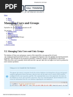 (Kali - Training) Managing Users and Groups