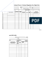 School Form 1 School Register For High School (SF1-HS) : Semester Section Course (For TVL Only) School Year Grade Level