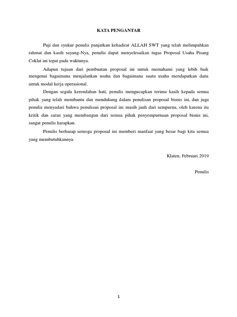 Proposal Usaha Klepon