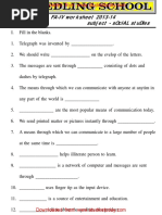 CBSE Class 5 Social Studies Sample Paper SA1 2015