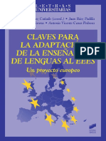 Claves para La Adaptación de La Enseñanza de Lenguas Al EEES - María Luisa Pérez Cañado PDF