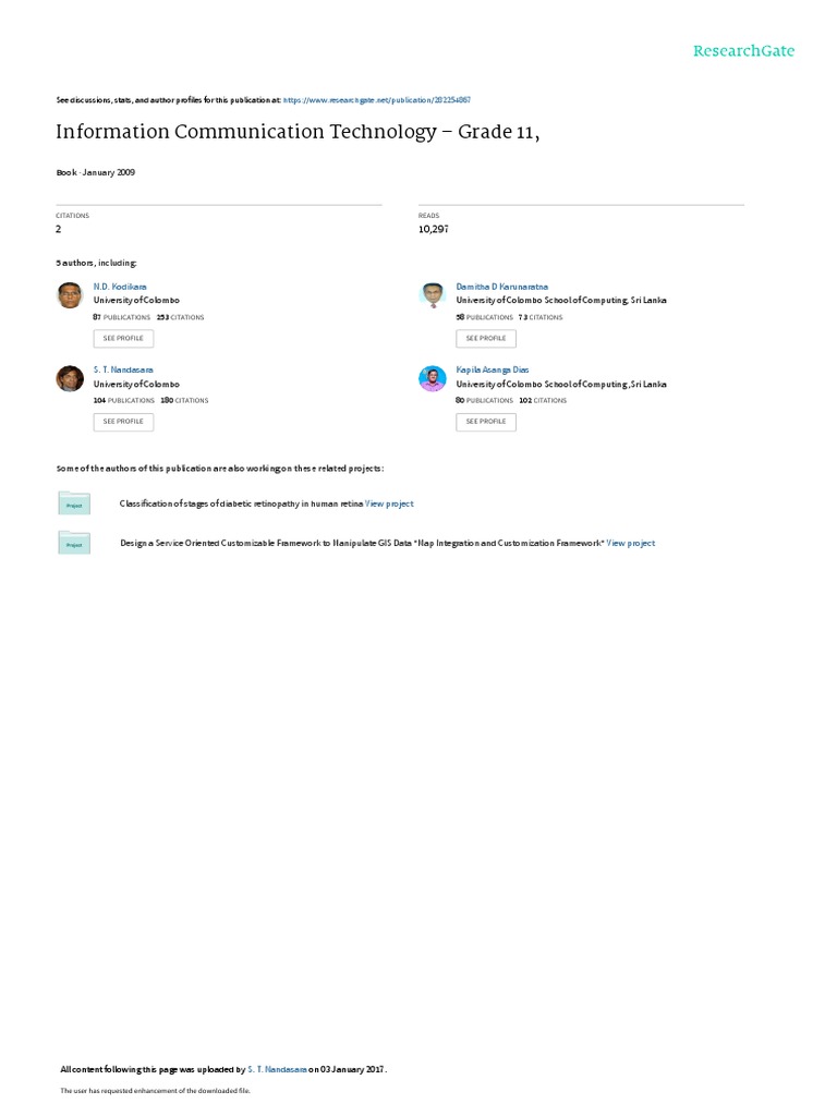 Grade 11 Information Communication Tech | PDF