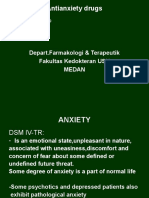 Antianxiety Drugs: Depart - Farmakologi & Terapeutik Fakultas Kedokteran USU Medan