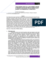 Analisis Penulisan Resep Obat Di Luar Formularium Nasional Pada Peserta Bpjs Non Pbi Di Rumah Sakit Bhayangkara TK III Bengkulu Tahun 2015