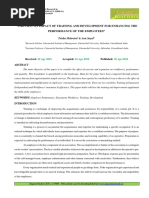 A Review On Impact of Training and Development For Enhancing The Performance of The Employees-2019-05!02!09-58