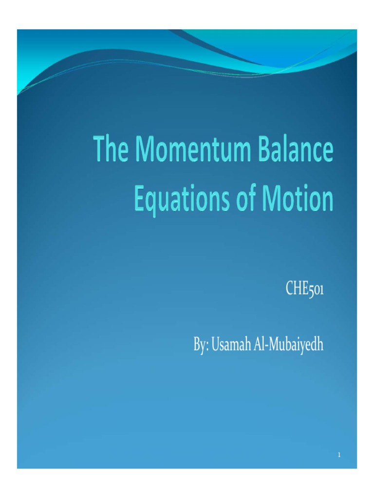 Momentum Balance | PDF | Momentum | Force