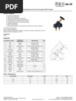 1087 Bronze Double Regulating Balancing Valve (Screwed) With Nozzle