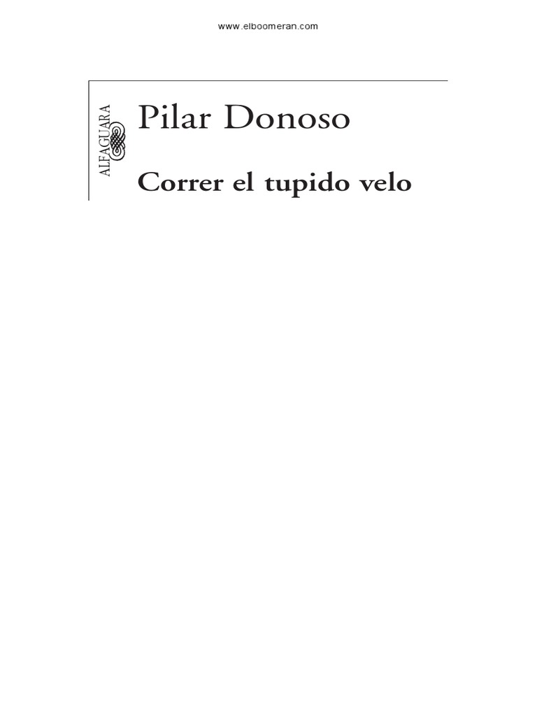 Pilar Donoso Correr El Tupido Velo PDF