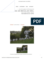 Las 20 Reglas Del Karate-Do - Dojo TORAKAN