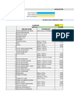 Lista Precios Lacteos