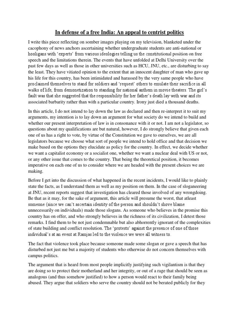 Defending Free Speech in India | PDF | Violence