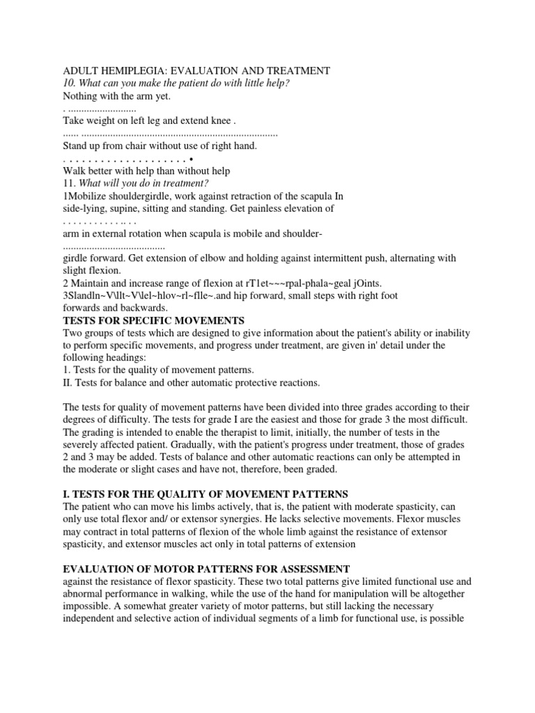 Adult Hemiplegia | PDF | Anatomical Terms Of Motion | Dance Science