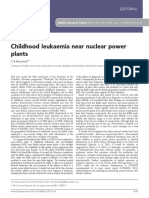 Childhood Leukaemia Near Nuclear Power Plants: Editorial