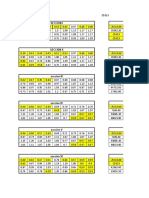 Analysis of 8 sections with numeric values