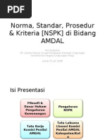 Download Rakernas AMDAL 2008 - Norma Standar Prosedur  Kriteria NSPK AMDAL - Asdep AMDAL Ary Sudijanto by Imam Soeseno SN4101394 doc pdf
