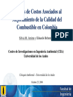 Análisis de Costos Asociados Al Mejoramiento de La Calidad Del Combustible en Colombia