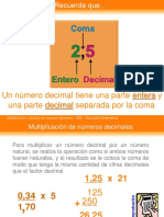 Multiplicación y división de números decimales