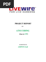 Atm Coding: Project Report