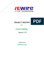 Atm Coding: Project Report