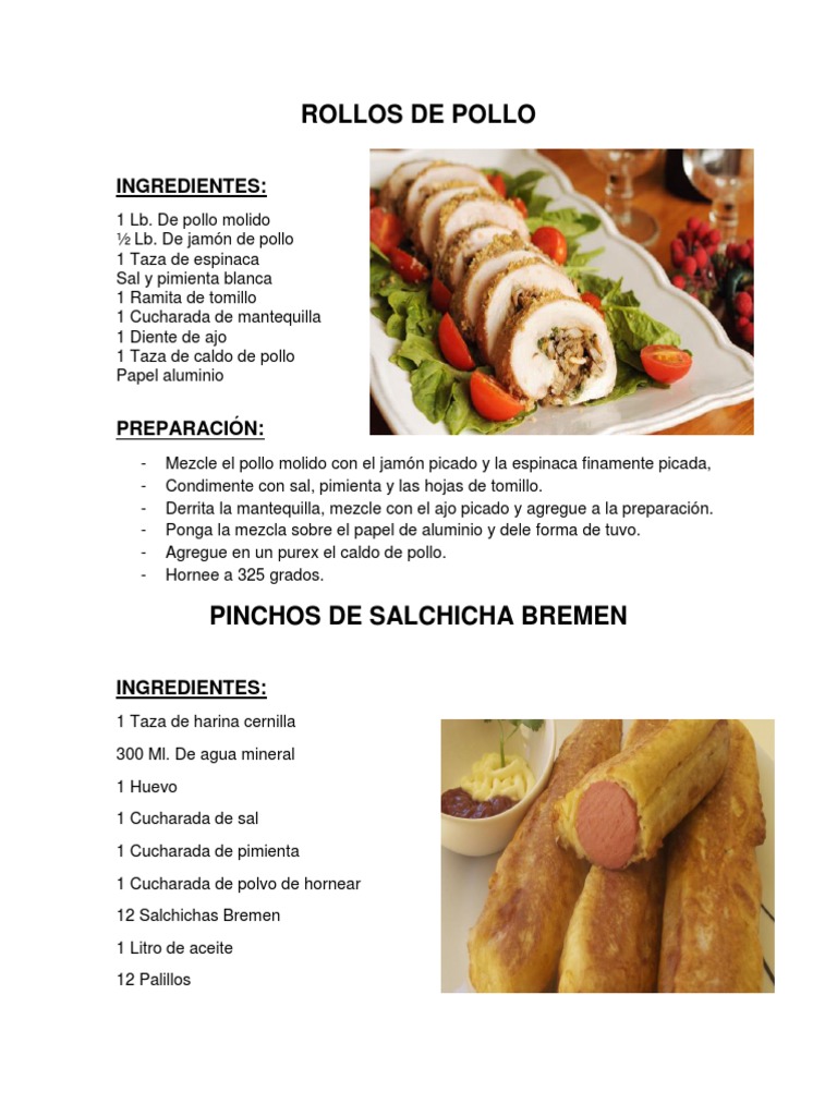 10 Recetas | PDF | Panes | Sopa de pollo