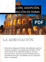 Adrogacion,Adopcion y Legitimacion en Roma