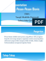 Business Presentation Perencanaan Pesan-Pesan Bisnis: Oleh: Tauqit Mukhlis Diansyah Salwa Inka Qonitah