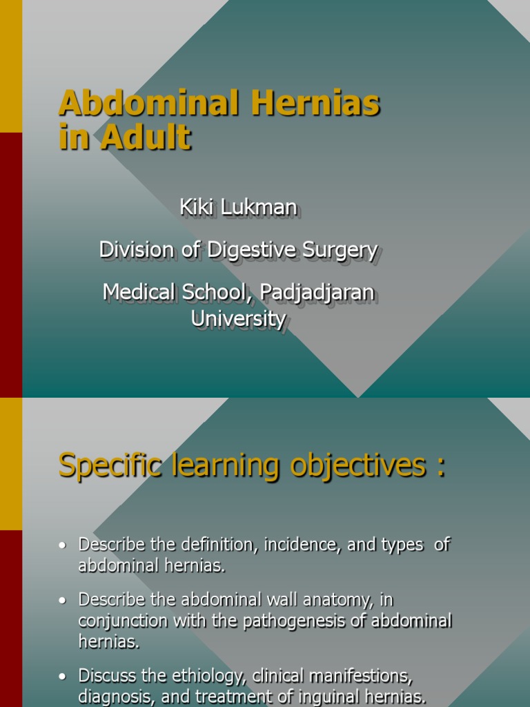 Abdominal Hernias Overview | PDF | Abdomen | Medical Specialties