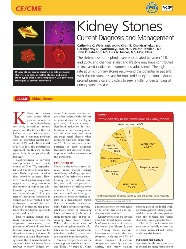 Kidney Stones: Diagnosis & Management Guide | PDF | Diseases And ...