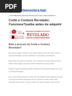 Corte e Costura Revelado Funciona